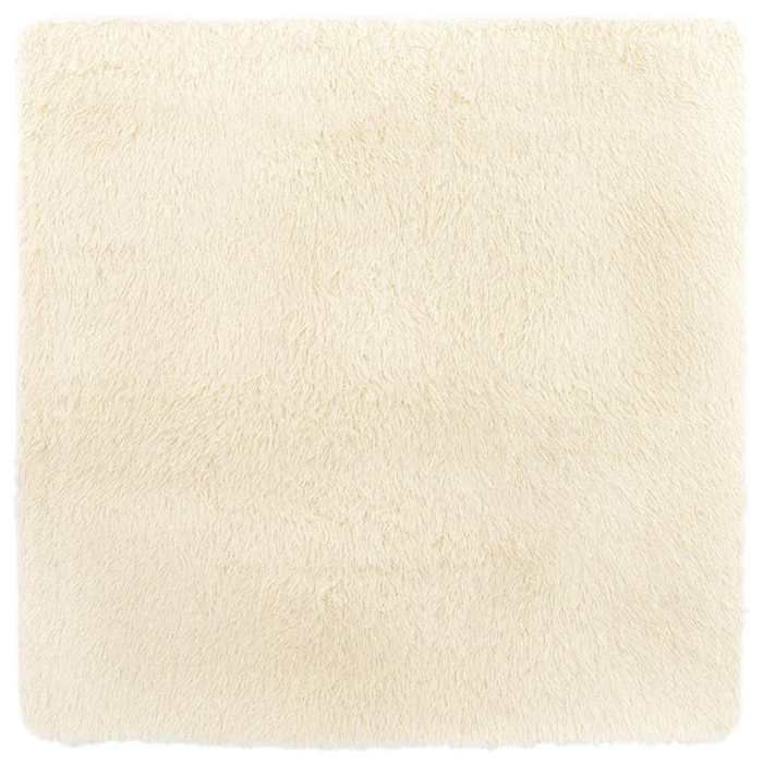 VidaXL Shaggy Rug with Long Pile Cream 200x200 Cm Polyester, Rug, Bedroom Rug, Modern Rug, Living Room Rug, Carpet 4102879