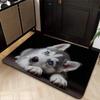 1pc Cute Blue Puppy Carpet with Non-Slip Backing - Soft Low-Pile Machine-Washable Floor Mat Suitable for Indoor/Outdoor Use - Adorable Dog Entryway Be