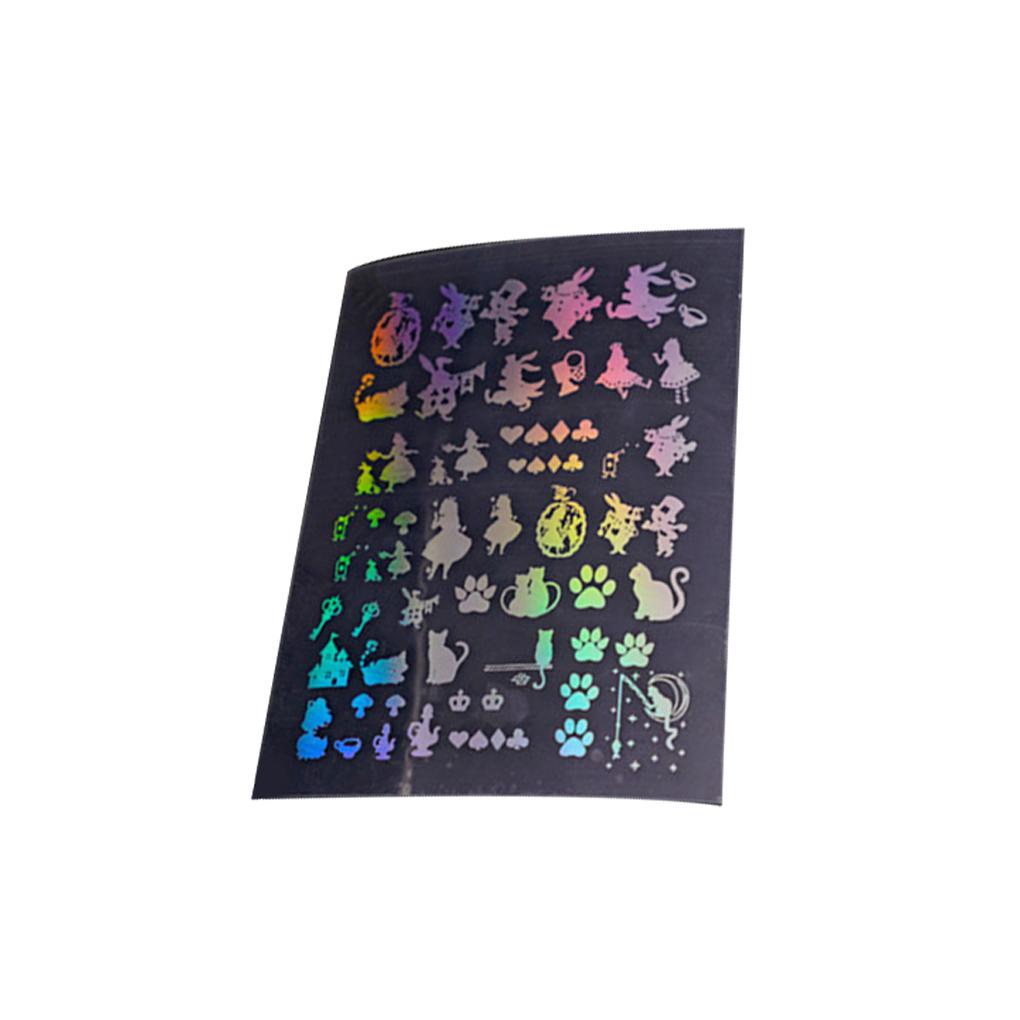 Transparent Stickers with Multiple Pattern DIY Accessory Durable Colorful Crafts Nail Decoration Gift Packaging Multi-Purpose