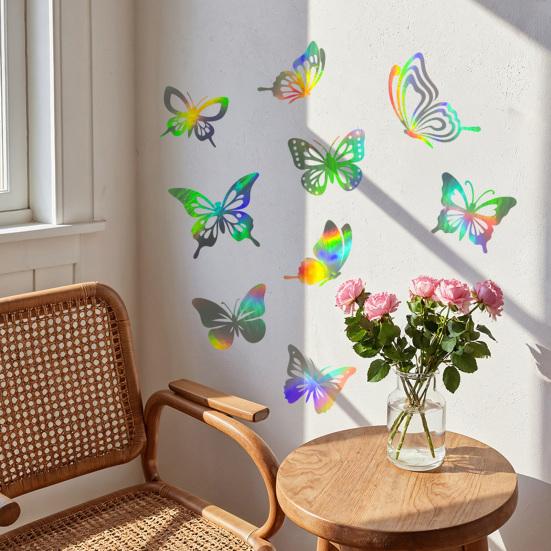 Static Glass Sticker Sun Protection UV Blocking Privacy Film with Colorful Rainbow Light Effect Glue-Free Electrostatic Reusable Window Cover