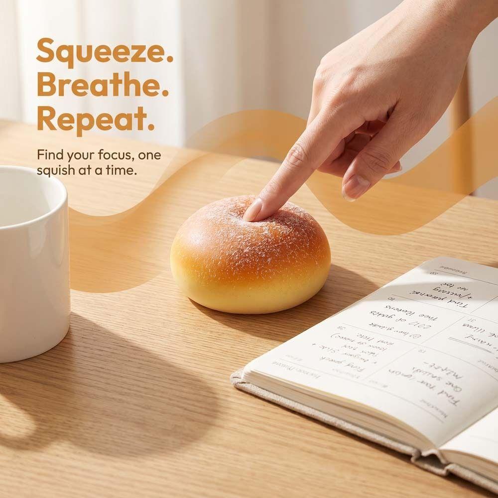 Toast Cake Simulation Bread Squeeze Toy Fake Food Model Bread Slow Rebound Toy Adult