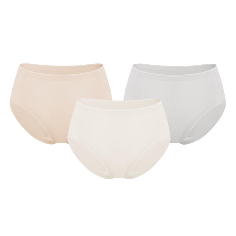 PurCotton Women's Seamless 7A Antibacterial Cotton Briefs (3-Pack)