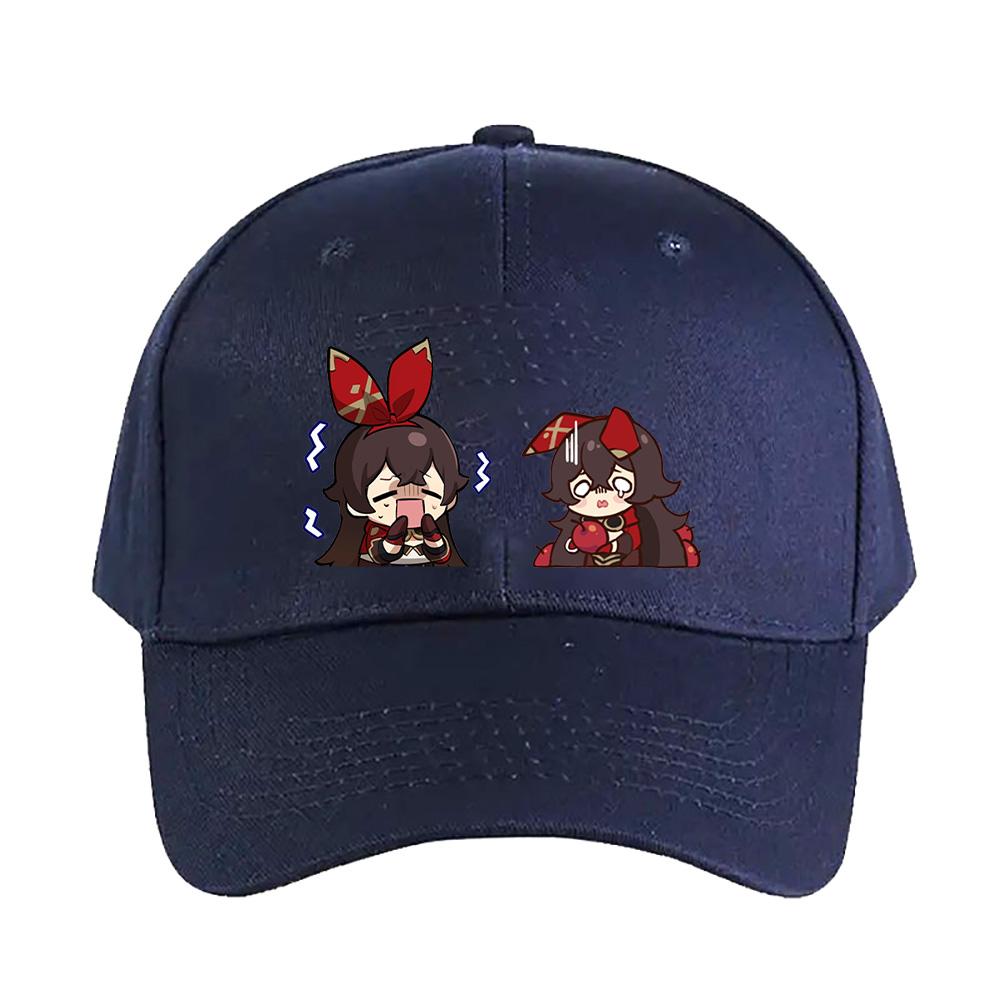 Chibi Genshin Impact Amber Cap Summer Woman Man Adult Casual Fashion Casual Adjustable Fishing Hat Sun Hat