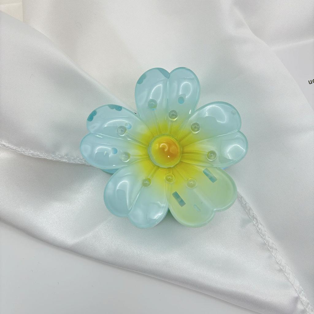 8cm Gradient Flower Hair Clip Women Korean Sweet Hair Claws Crab Clamp Barrettes Girl Hawaiian Headwear Accessories