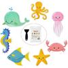 Non Slip Bathtub Stickers, 14 PCS Large Sea Adhesive Kids Anti Slip Decal Treads for Shower and Bath Tub with Premium Scraper