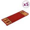 VidaXL Self-Adhesive Stair Treads 5 Pcs, Non-Slip Stair Carpets, Step Mats, Interior Decorations, 149838