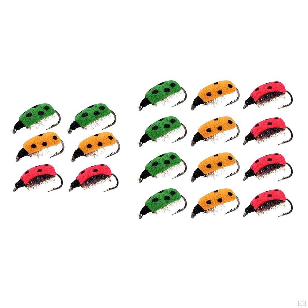Artificial Ladybug Fly Floating Handmade for Outdoor River Fishing