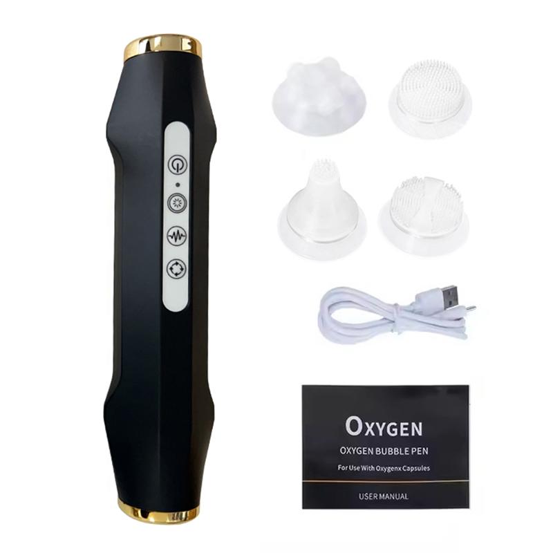 Portable CO2 Oxygen Bubble Pen Exfoliate Balance Serum Facial Massager High-frequency Vibration Skin Care Beauty Machine