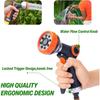 Garden Watering Gun 8 Modes High Pressure Sprayer Adjustable Irrigation Watering Nozzle for Plant Lawn Yard Watering Sprinkler