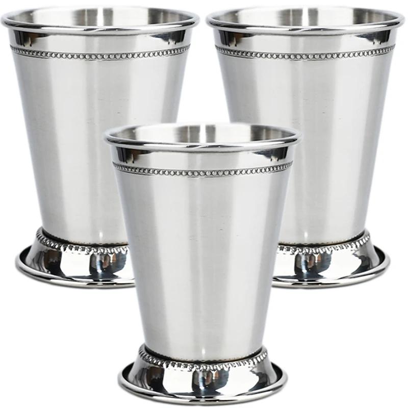 Tazza Mint Julep da 380ml Acciaio Inossidabile Tazza da Cocktail Tazza per Bevande Miste Martini Mojito Bevanda Bar Festa Bicchieri da Birra Julep Bar Bicchiere da Vino per uso quotidiano