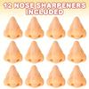 1/12pcs Creative Nose-shaped Pencil Sharpeners Funny Nose Pencil Sharpener School Supplies Prizes For Kids Party Favors