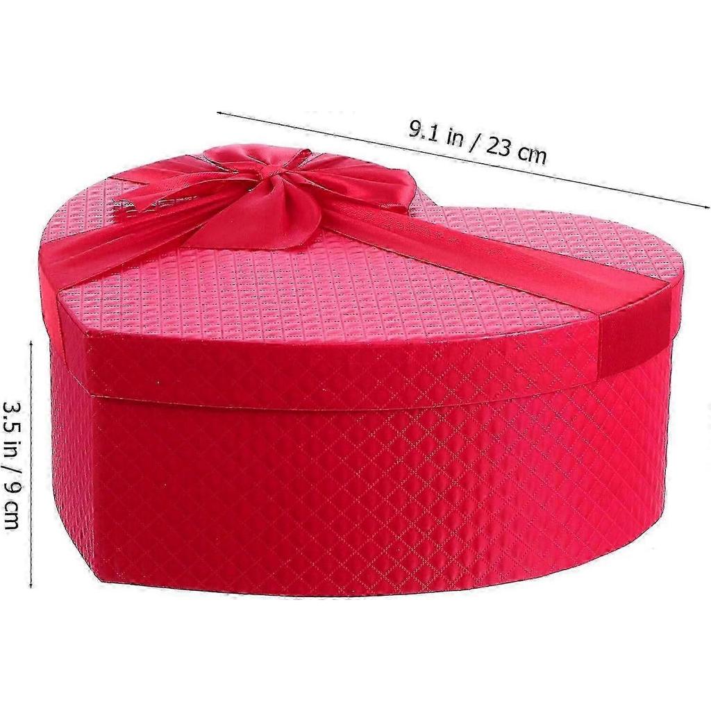 Heart Shaped Boxes with Bow Lids for Candy Storage