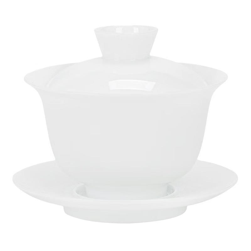Ice-Jade White Porcelain Gaiwan Tea Set