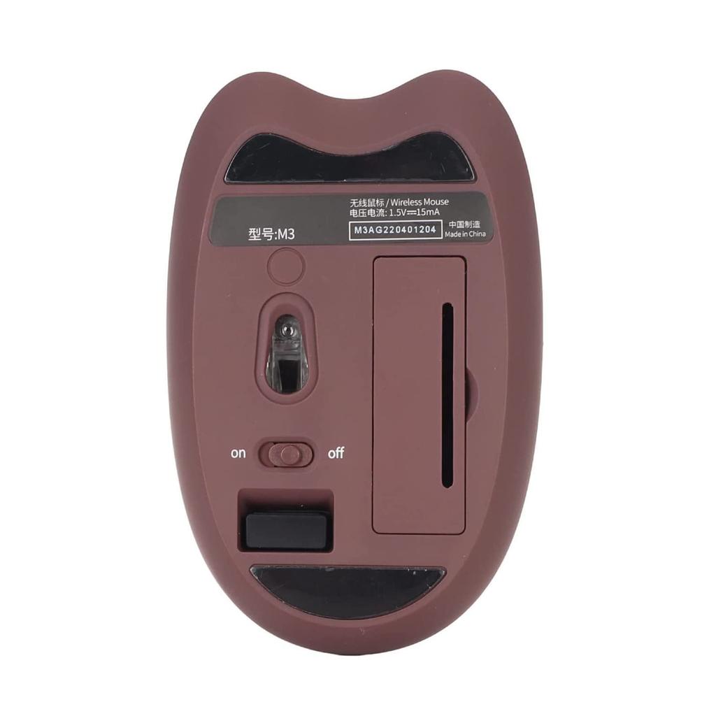 DIWOSHE Wireless Mouse with Cute Cat USB Medium Popular for Women and Compatible with and Brown Design, Wireless, Quiet, Battery-Operated, Optical,