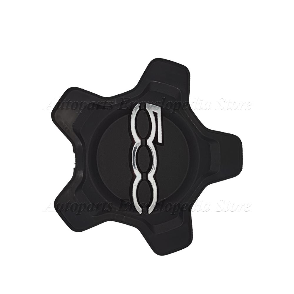 1 Stück Radnabendeckel Set Staubschutz Radnabe Für Fiat 500x 735626312 Silber/Schwarz/Rot Nabendeckel 735626311