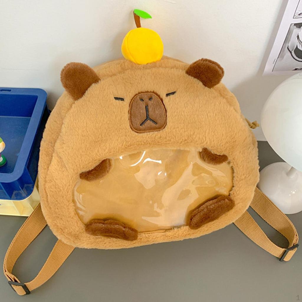 Capybara Backpack Stuffed Animal Bag Lovely Fashion Funny Cute Daypack Toy for Trips