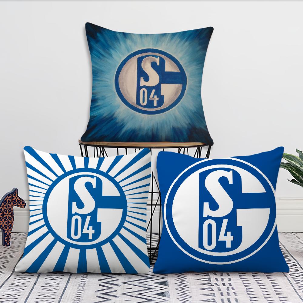 Football  S-Schalke 04 History cushion cover Pillow Sofa Printing Decoration Room Home Office Coffee Shop Car Nordic Simplicity