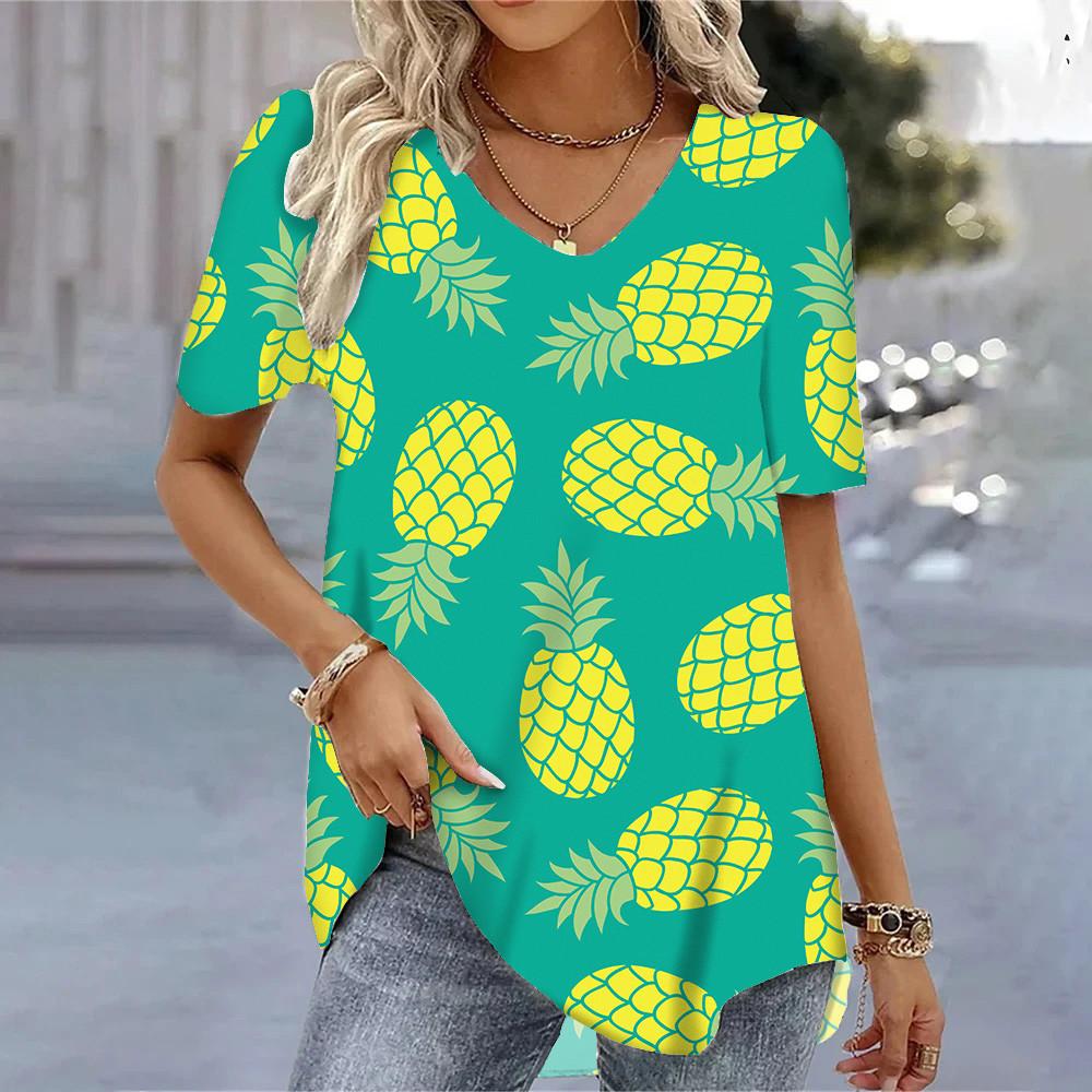 

Женские футболки с 3d градиентным принтом, новые летние топы для женщин, модные повседневные женские футболки Harajuku Kawaii, женская одежда, футболки с короткими рукавами 5XL