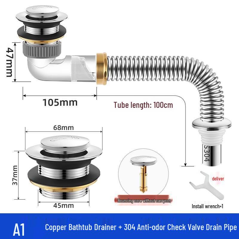 TaiJuFu A1 Bathtub Pop-Up Drainer Kit