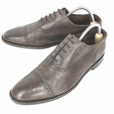 Wyprodukowano w Anglii/LOAKE/Skórzane półbuty brogsy Goodyear Welt z dziurkowanym noskiem/28.0/Ciemnobrązowe/Buty biznesowe(UŻYWANY)