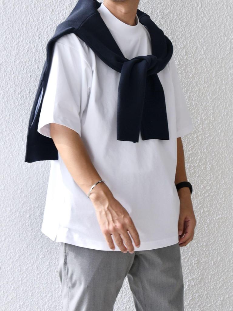 Summer Function Mock Neck 25SS 712110056 White SMALL Cool to the protection [SHIPS ANY] T-Shirt touch/Heat shielding/UV etc.