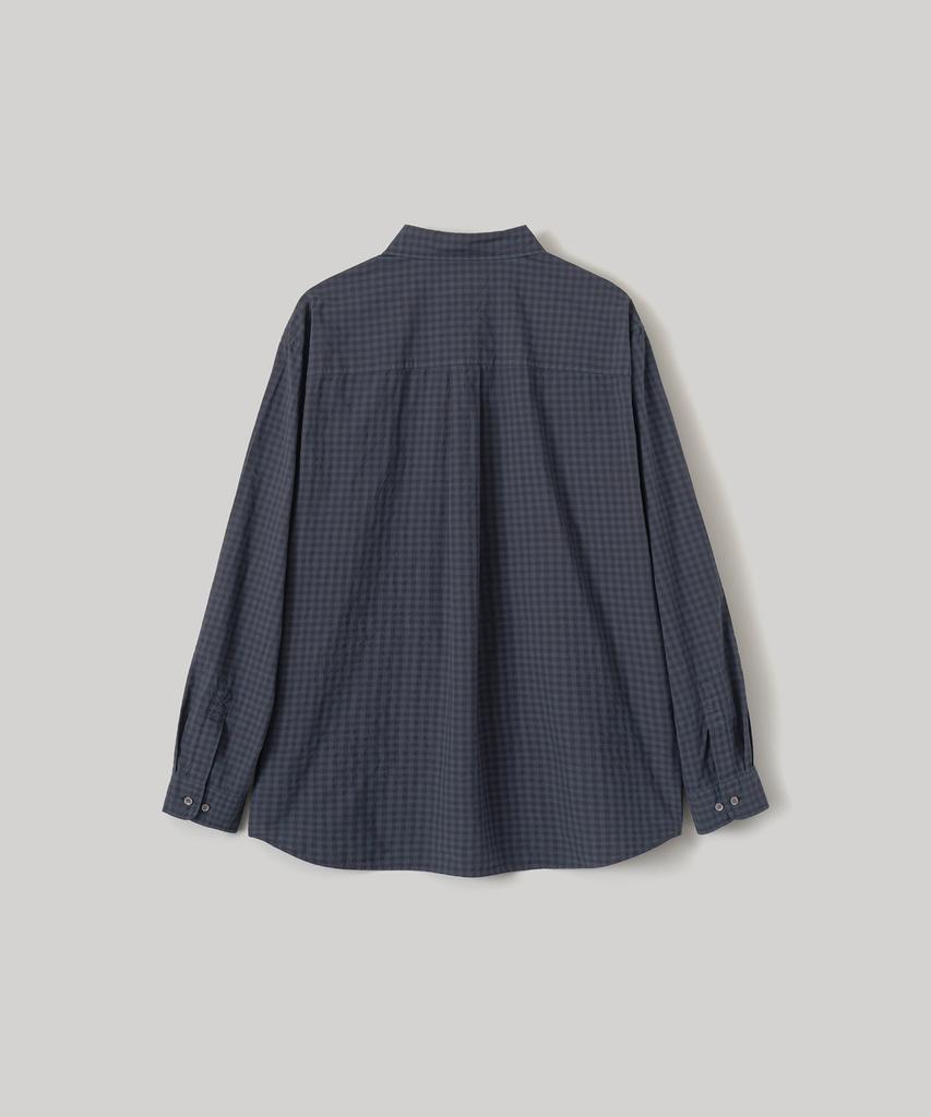 ANOTHER OFFICE Bold Garment Gingham Check Shirt (Smoky Indigo)