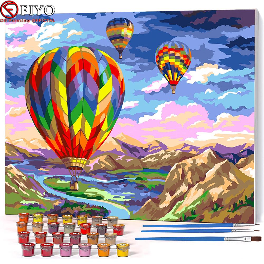 Αγοράστε 24 Color Digital Oil Painting Landscape Kits DIY Handpainted