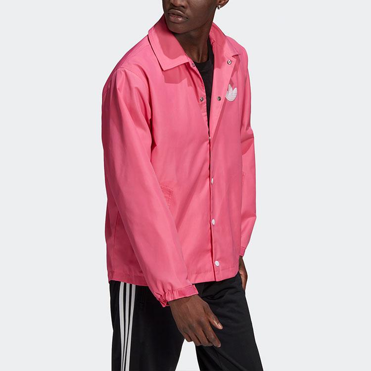 adidas Originals Jackets Men's Semi Neon Pink Lapel Moderate Other H09394