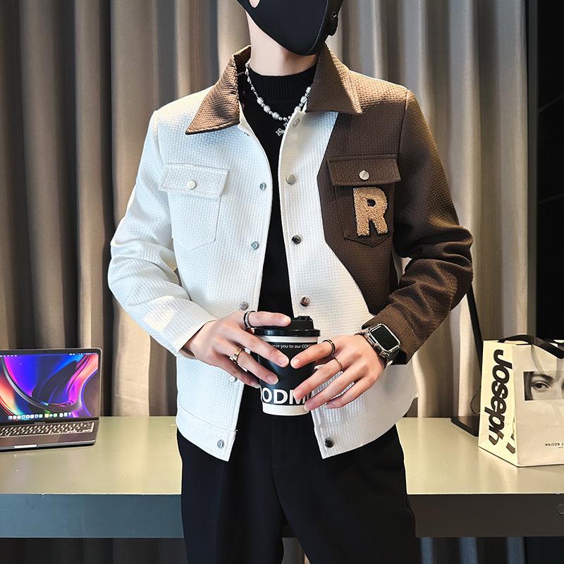 Herren Trendige Kontrastfarben Reversjacke - 2023 Frühling & Herbst Lässige Mode.