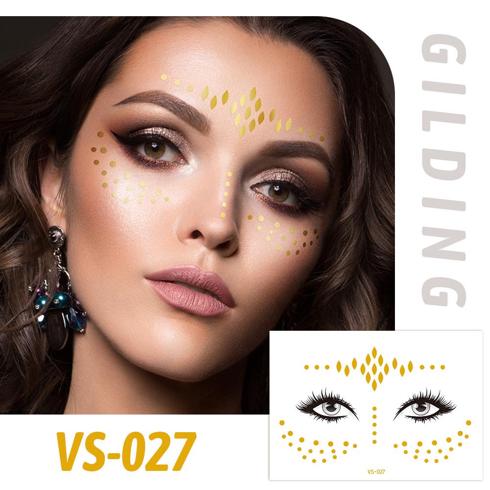 Trendy European Music Festival Waterproof Face Tattoos & Freckle Stickers