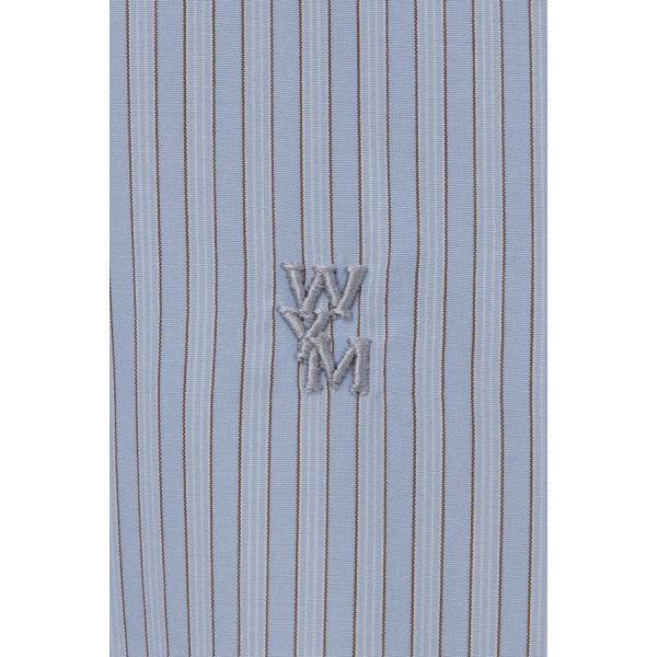 [wooyoungmi] Blue Stripe Semi-Over Cotton Shirt M263SH04826L