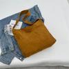 Corduroy Women's Solid Color Top Handle Shoulder Bag Women Trend Aesthetic Luxury Large Capacity Shopper Crossbody Bag CLE