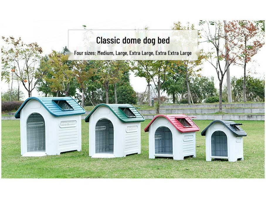 Four Seasons Universal Outdoor Dog House: Breathable, Rainproof Pet Nest for Medium & Large Dogs