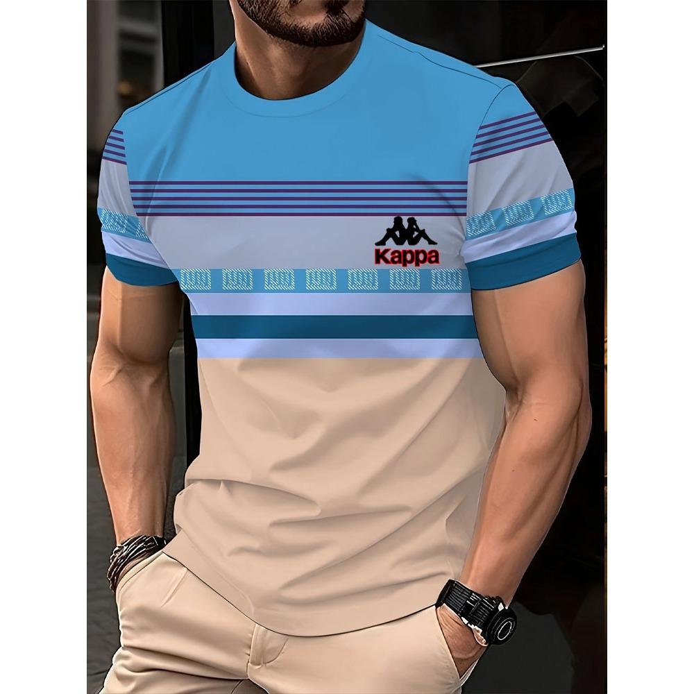 Pattern printed men's comfortable T-shirt, pattern T-shirt men's summer clothing, men's clothing