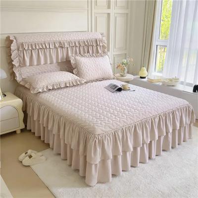 1 Pz Gonna Letto in Pizzo Addensato Quattro Stagioni Copricapo Pezzo Singolo Antiscivolo e Copriletto a Prova di Polvere corchas para la cama