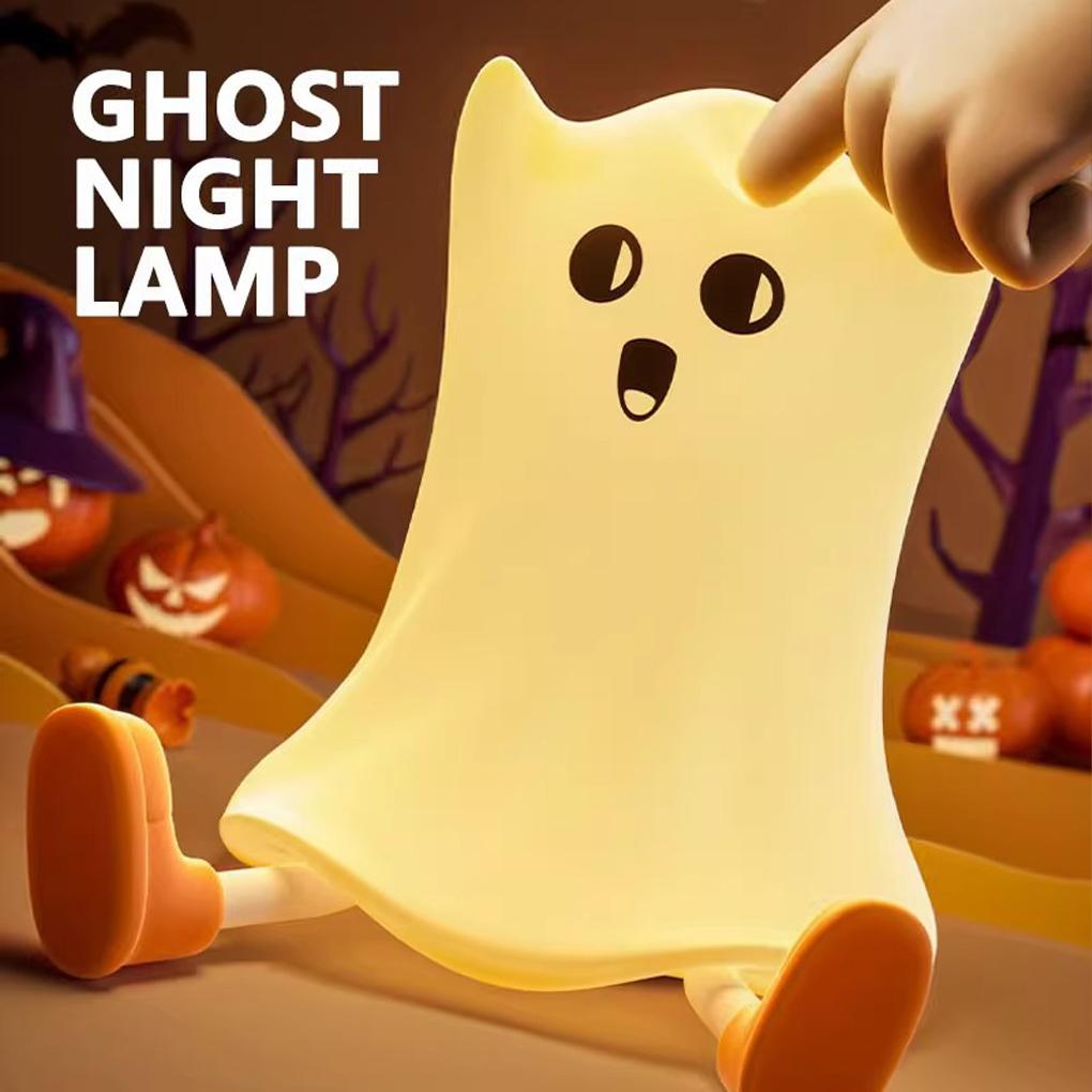 Rechargeable Halloween Led Night Light Bedroom Bedside For kids Pumpkin Silicone Gift Children’s Lamp Baby Child Nursery Cartoon