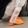 Baotou Spring and Autumn Slippers Women's Medium Heel Casual Fashion Slippers