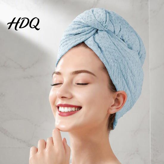 Shower Accessories for Long Hair Microfiber Towel Wrap Women Fast Drying Waffle Turban Bonnet Wraps Large Absorbent Thick Anti Frizz Wet