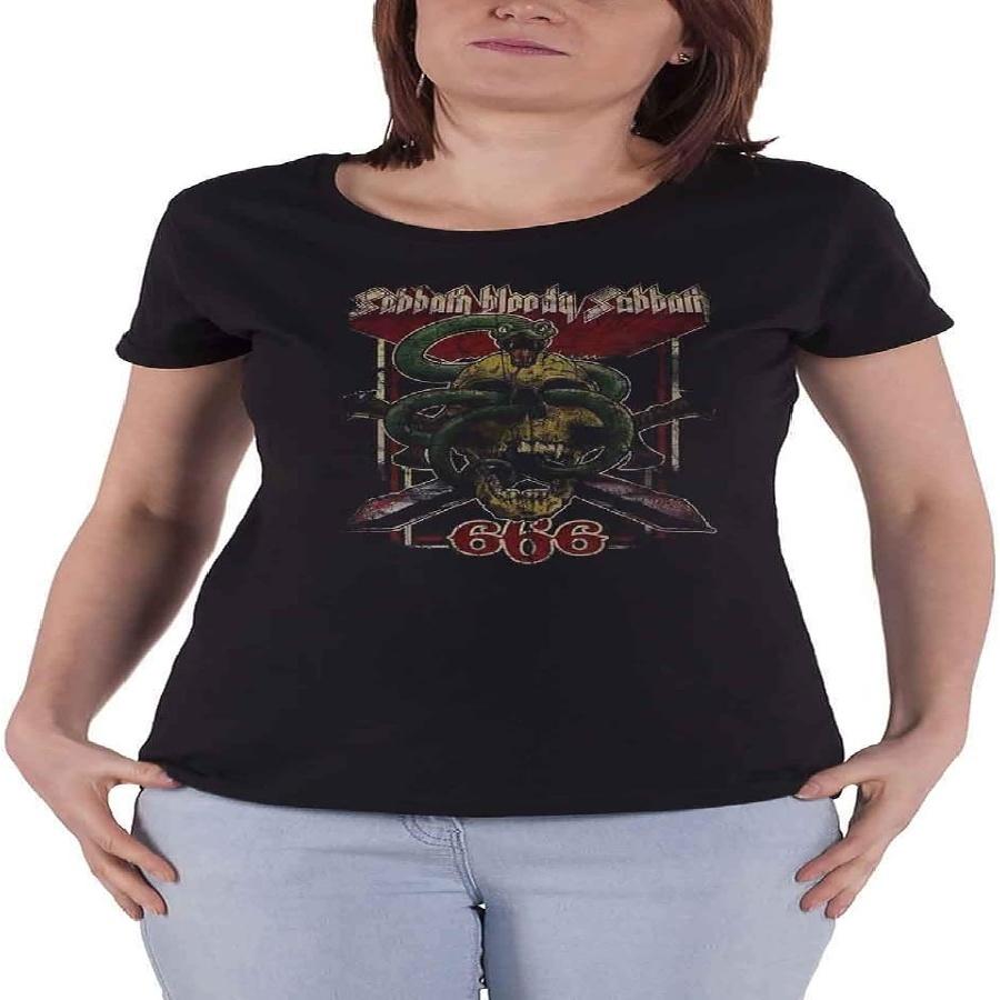 Black Sabbath Ladies T-Shirt Bloody Sabbath 666 S
