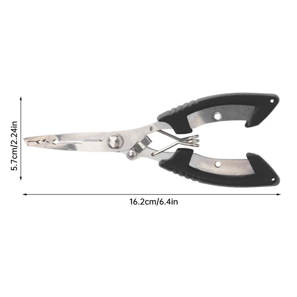 Stainless Steel Fishing Pliers Braid Line Lure Cutter Hook Remover Fish Tongs Multifunctional Fishing Scissors Fishing Equipment