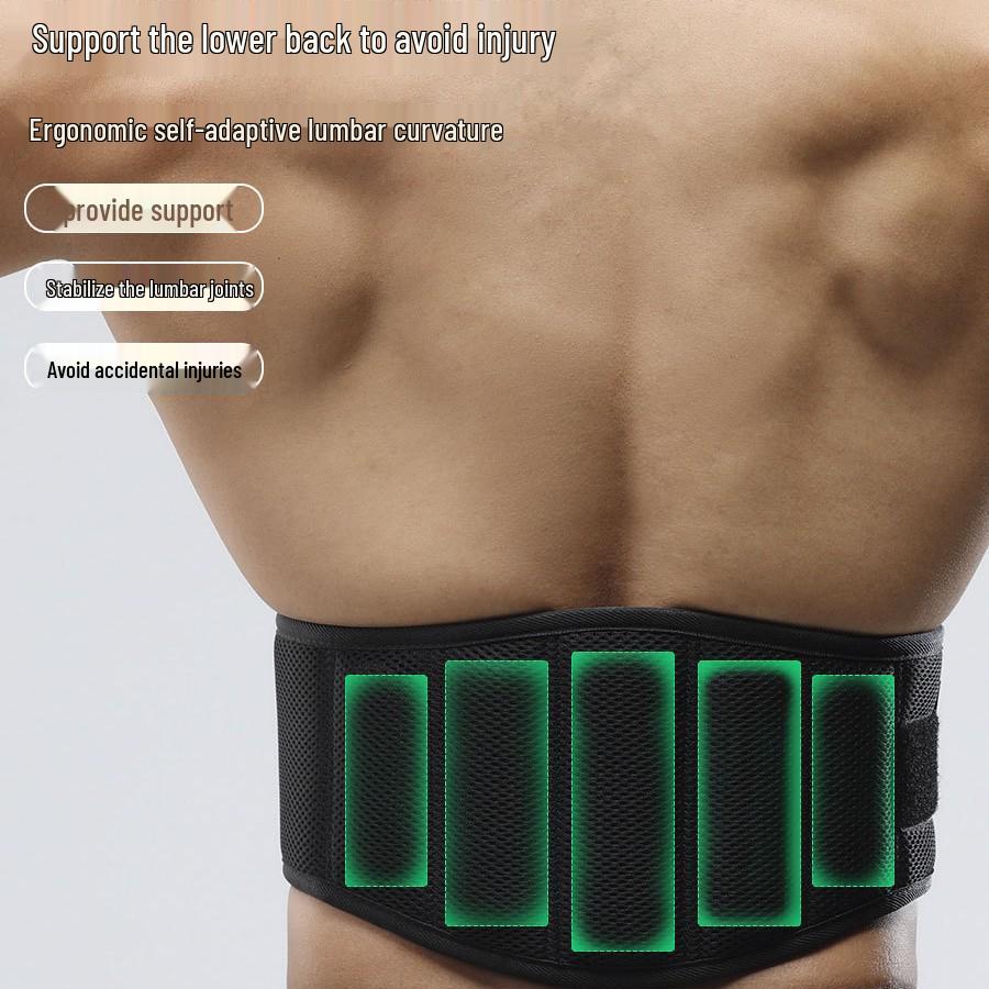 Adjustable Lumbar Support Belt for Weightlifting & Squats