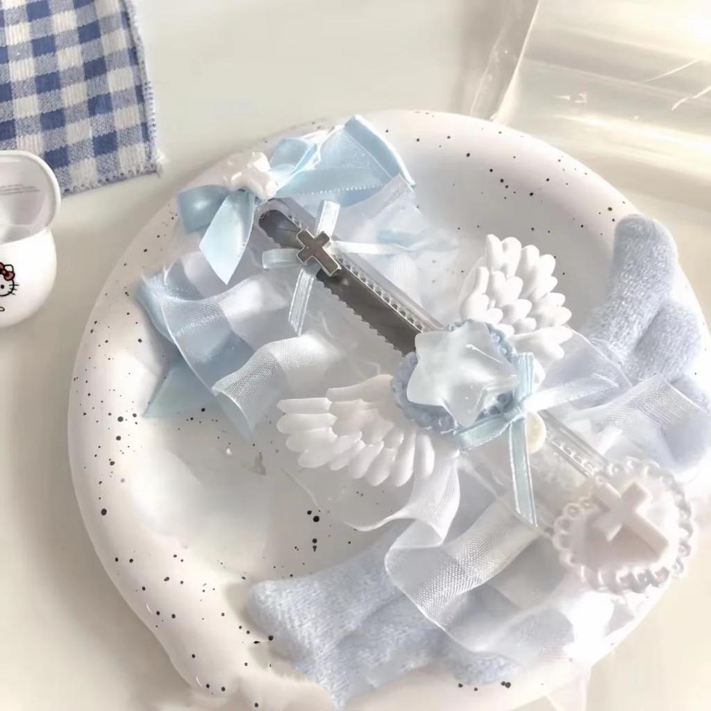 1 Pc Kawaii Retro Y2K Style Box Cutter Heart Wings Lace Bow Scrapbook Journal Paper Student  Cute Creative Design Utility Knife