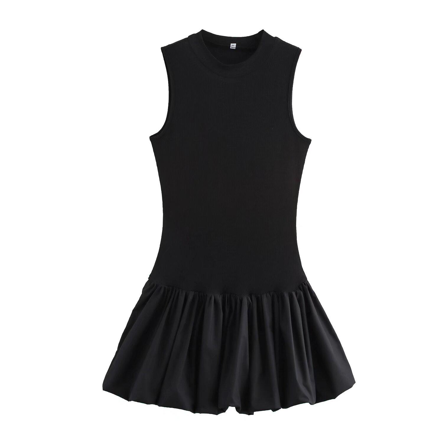 

2025 Spring Women s Slimming Sleeveless Dress – Elegant & Versatile Fashion Large чёрный