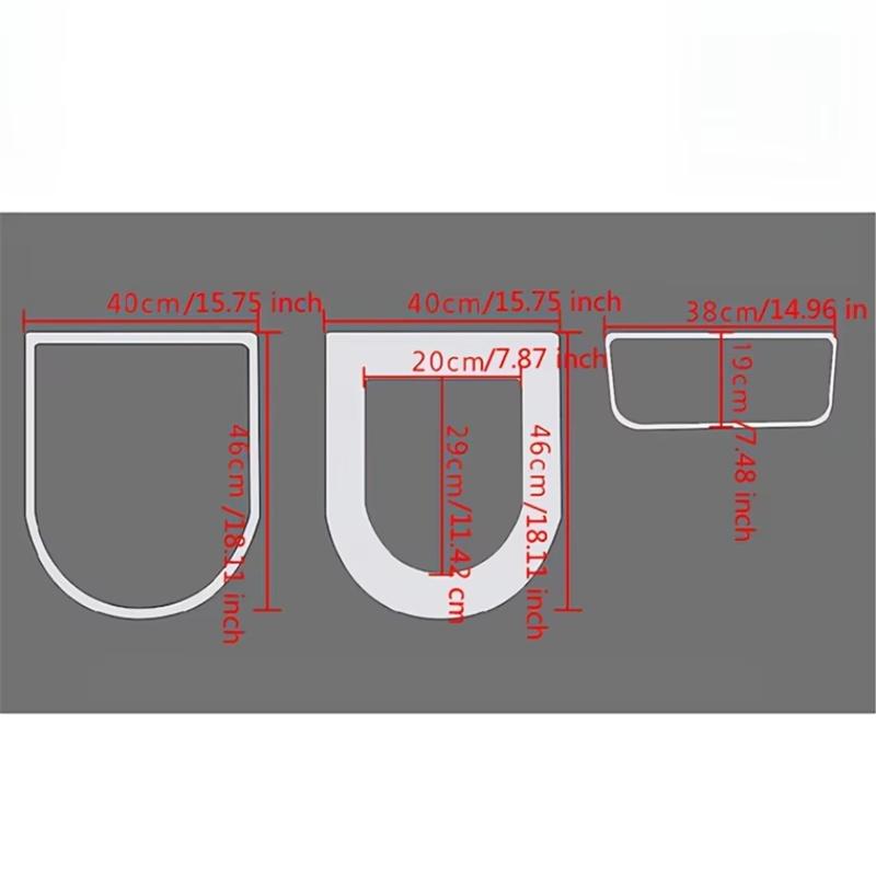 Short Plush Toilet Decoration Mat Four Seasons Universal U-shaped Toilet Cover 3 Pieces/Set European Style Toilet Seat Cushion