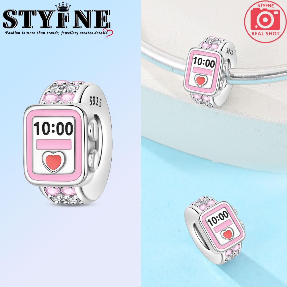 Copper Pink Glittering Zircon Heart Love Magic Headphones Backpack Charms Beads Fit Diy Bracelets Necklace Jewelry