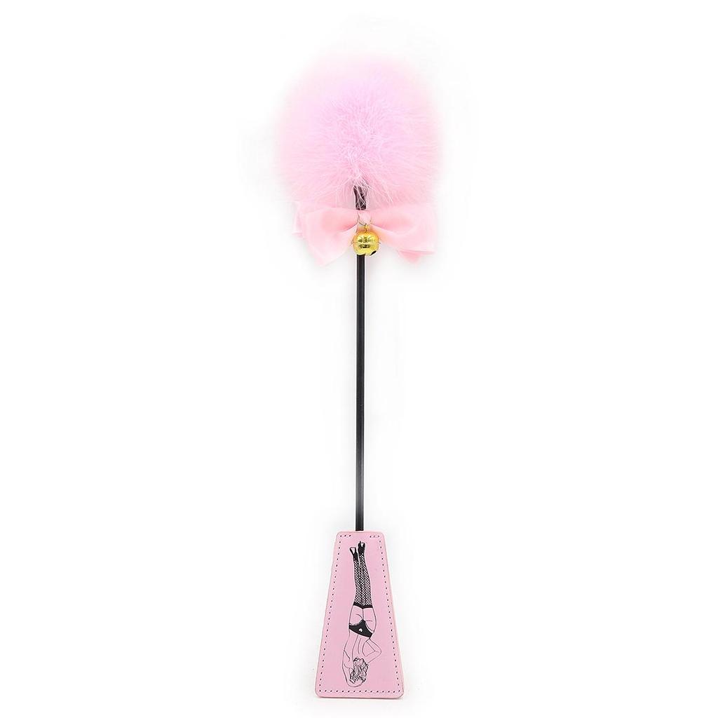 Double-Sided Feather Teasing Stick for Sensual Play and SM Training