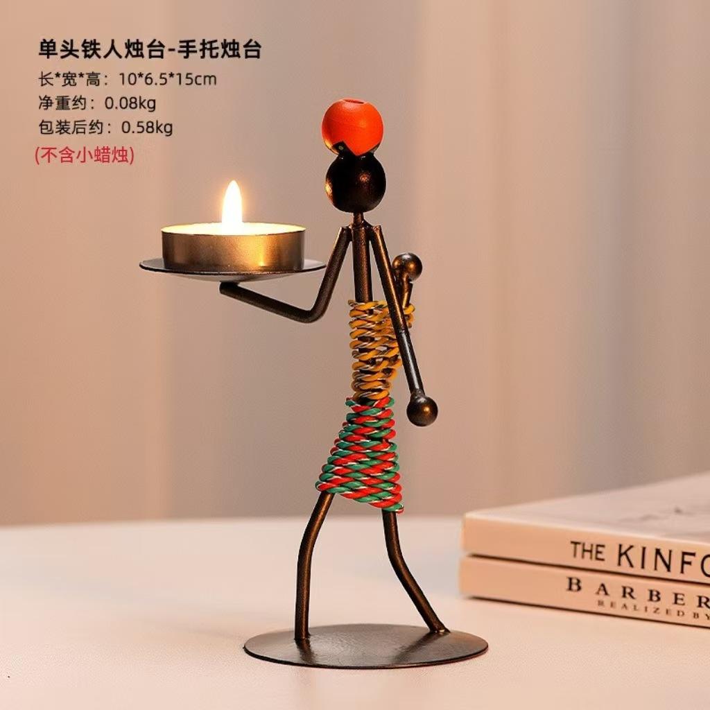 Украшение обеденного стола подсвечник кованое желе дом романтический ужин при свечах