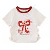 Youyou Girls' Cartoon Bow Short Sleeve T-Shirt
