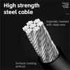 WEST BIKING YP0705113 Bicycle PVC Steel Cable Lock Anti-Theft Thickened MTB Road Bike Lock