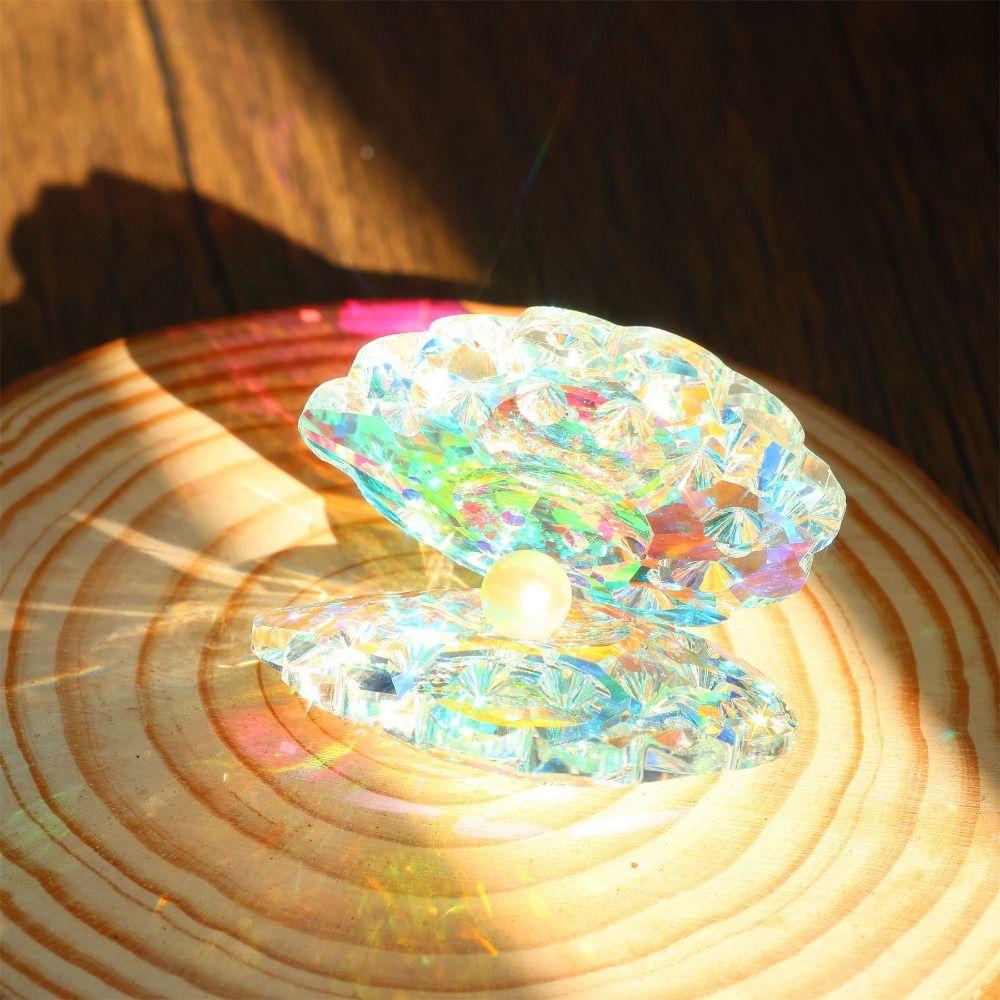 Creative Crystal Figurine Colorful Miniature Statue Home Decoration Crystal Shell Jewelry Girl